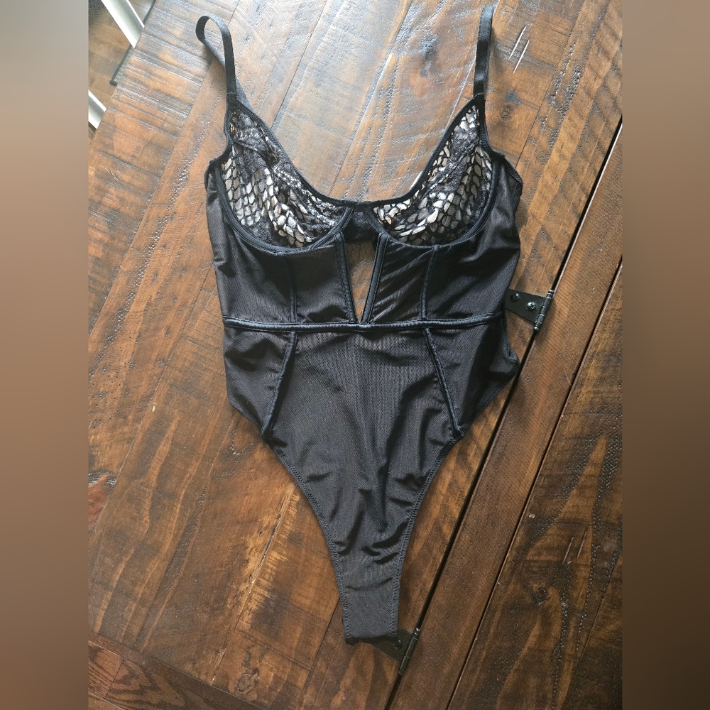 Asos Black Lace Bodysuit 34C